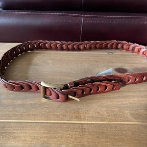 CROOK HORN men’s Hampton Link Chestnut belt size 38 NWT